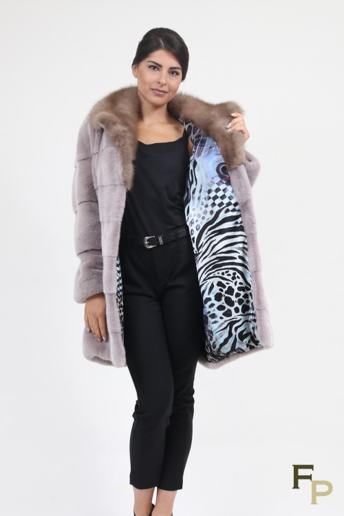 Manteau en Fourrures de Vison et de Martre