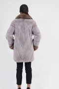 Coat "Louma" in Mink and Marten Furs, Colour "Pink Metalic"