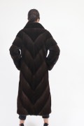 Long Fur Mink Coat "Herringbone"