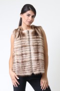 Long Jacket in Brown Mink Fur