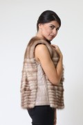 Long Jacket in Brown Mink Fur