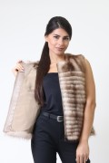 Long Jacket in Brown Mink Fur