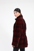 Burgundy Mink Fur Coat