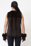 Long Jacket in Brown Mink Fur