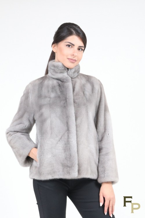 Veste "Diagonales" en Fourrure de Vison