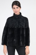 Jacket in Mink and Swakara Fur
