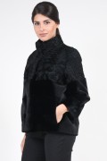 Jacket in Mink and Swakara Fur