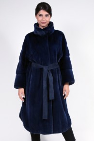 Blue Mink Fur Coat "Nautic"