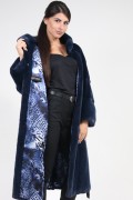 Blue Mink Fur Coat "Nautic"