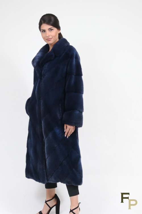 Blue Mink Fur Coat "Rozy"