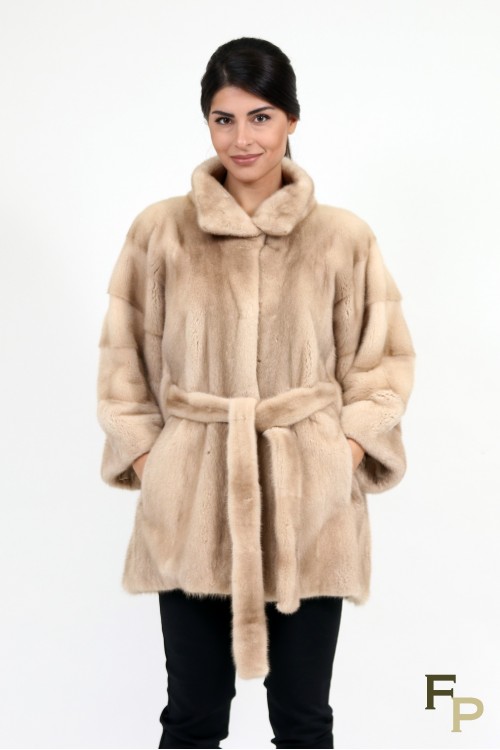Terra Mink Fur Coat "Kimono"
