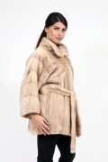 Terra Mink Fur Coat "Kimono"