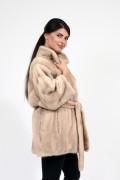 Terra Mink Fur Coat "Kimono"