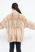 Terra Mink Fur Coat "Kimono"