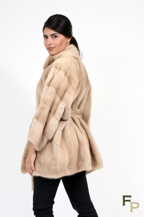 Terra Mink Fur Coat "Kimono"
