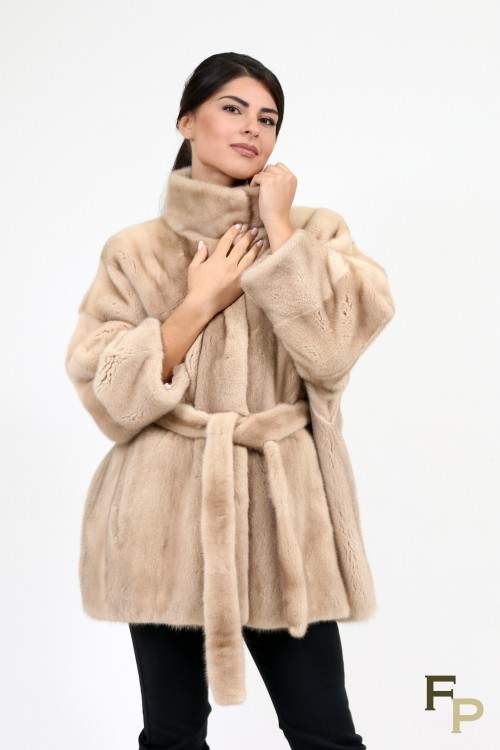 Terra Mink Fur Coat "Kimono"