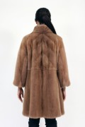 Golden Brown Mink Fur Coat 