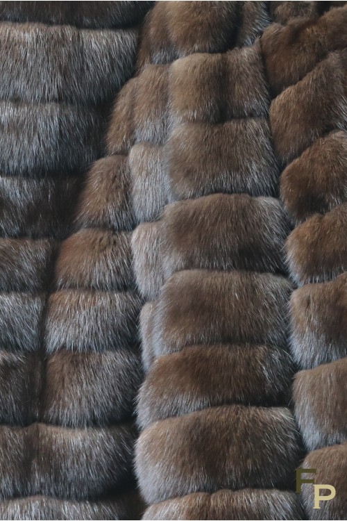 Vest in Sable and Black Mink Fur