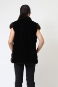 Vest in Sable and Black Mink Fur