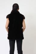 Vest in Sable and Black Mink Fur