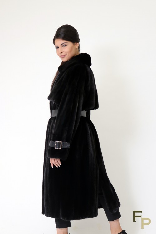 Trench Coat in Blackglama Mink Fur