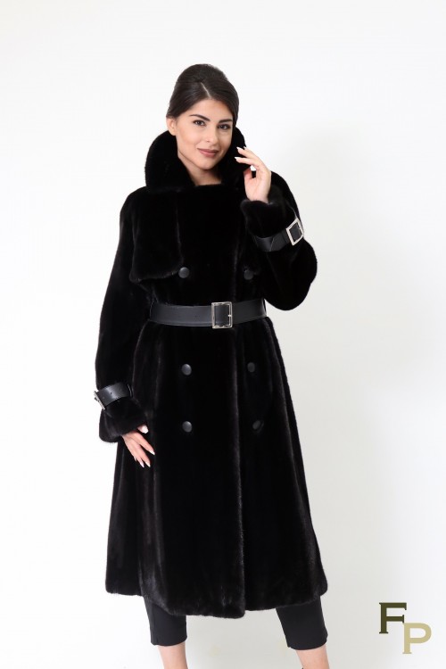 Trench Coat en Fourrure de Vison Blackglama