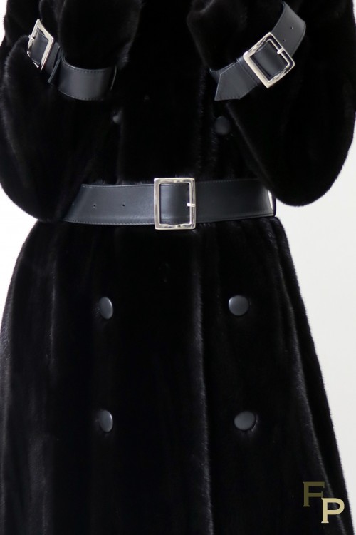 Trench Coat in Blackglama Mink Fur