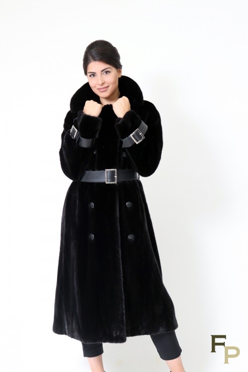 Trench Coat en Fourrure de Vison Blackglama