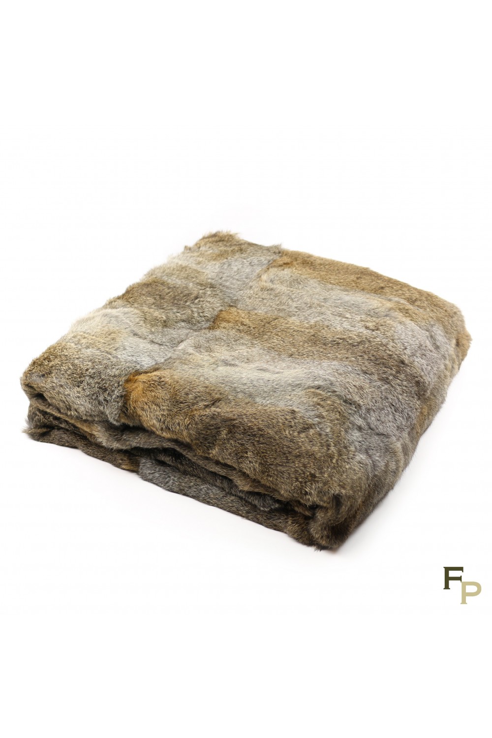 Large Natural Rabbit Fur Blanket