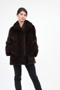 Dark Brown Mink Fur Jacket