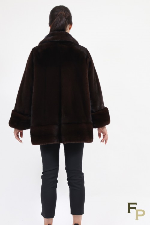 Veste en Fourrure de Vison Dark Brown