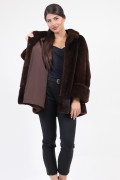 Dark Brown Mink Fur Jacket