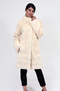 Straight Mink Coat Colour "Pearl"