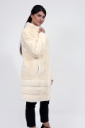 Manteau Droit en Fourrure de Vison "Pearl"