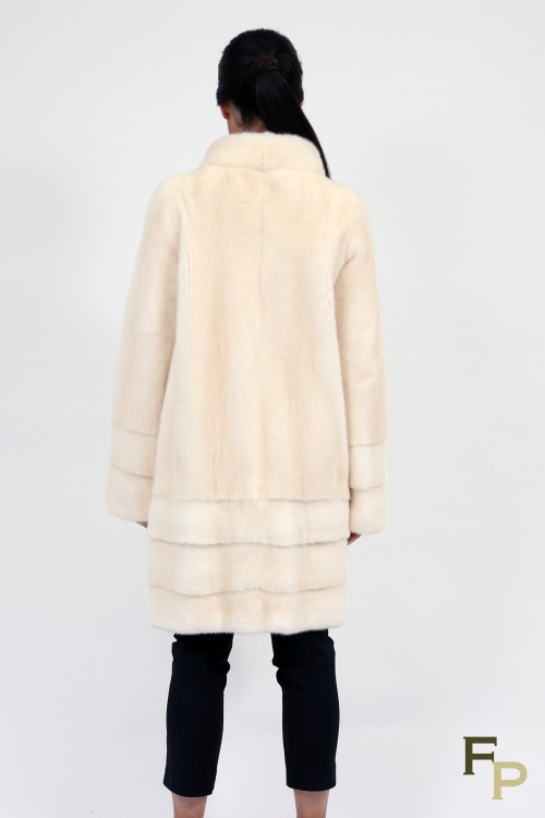 Manteau Droit en Fourrure de Vison "Pearl"