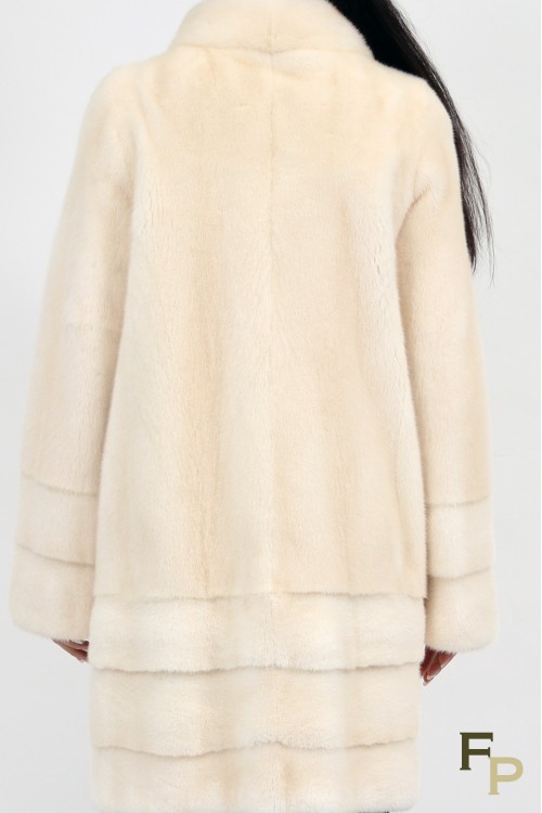 Straight Mink Coat Colour "Pearl"