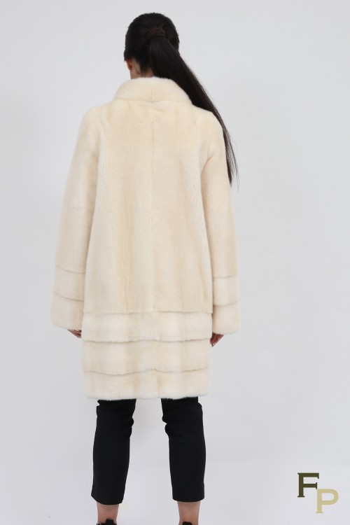 Straight Mink Coat Colour "Pearl"