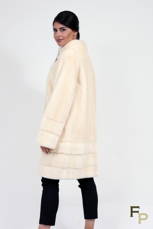 Straight Mink Coat Colour "Pearl"