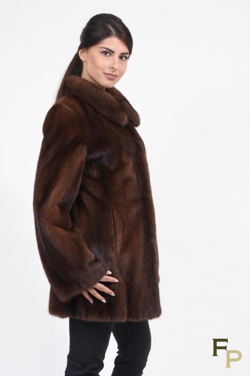 Veste en Fourrure de Vison Brown