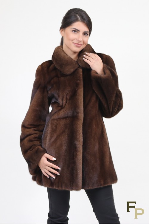 Brown Mink Fur Jacket, Dark Brown Mink Fur Coat