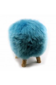 Pink Merino Sheep Fur Stool 