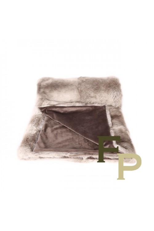 Natural Rabbit Fur Blanket Colour Sable