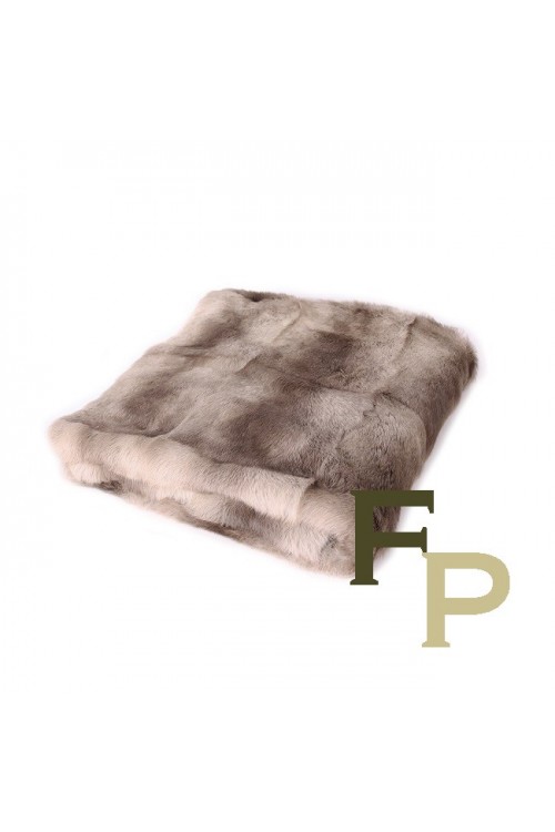 Natural Rabbit Fur Blanket Colour Sable