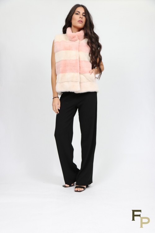 "Vanilla-Strawsberry" Mink Fur Vest