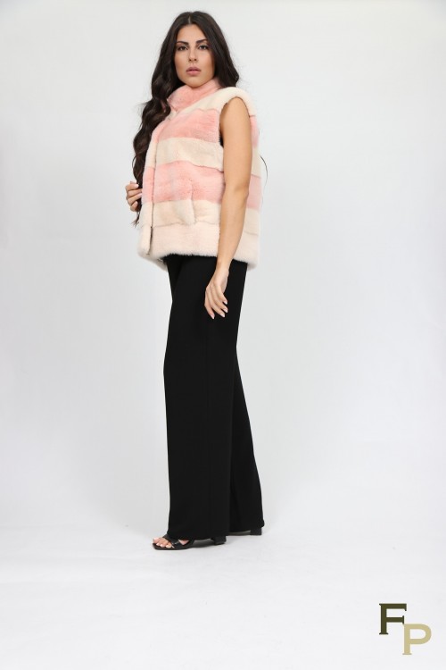 "Vanilla-Strawsberry" Mink Fur Vest