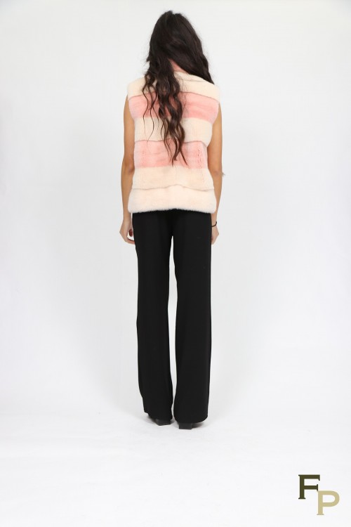 "Vanilla-Strawsberry" Mink Fur Vest