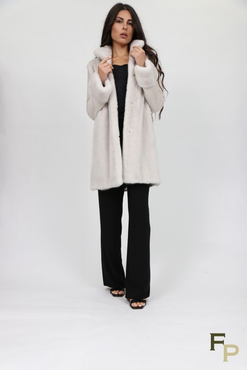 "Ice" Mink Fur Coat