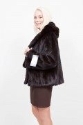 (SOLD) Dark Brown Long Mink Jacket