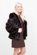 (SOLD) Dark Brown Long Mink Jacket